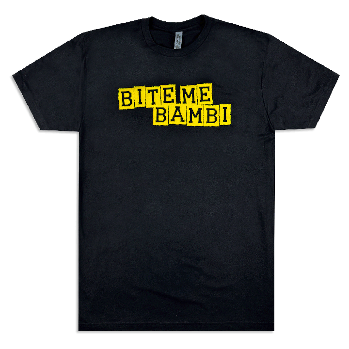 Bite Me Bambi Block T-Shirt - Black